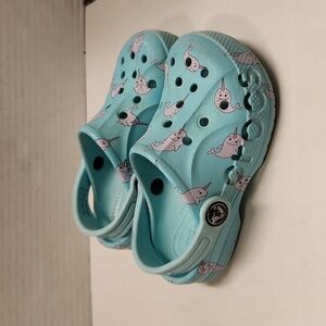 Crocs Narwal Size 9c Blue Lavendar Todder